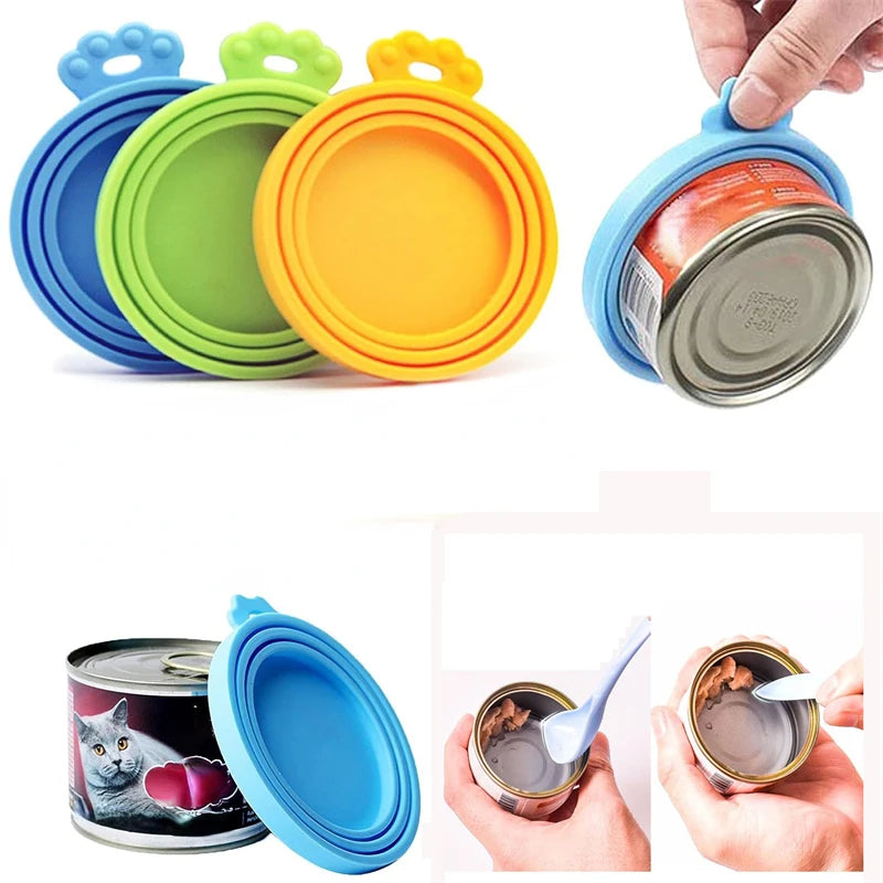 1 Reusable Silicone Pet Can Lid Bpa Free, Suitable For Most Sized Dog And Cat Cans - Keeps Food Fresh Prevents Bacterial Odors