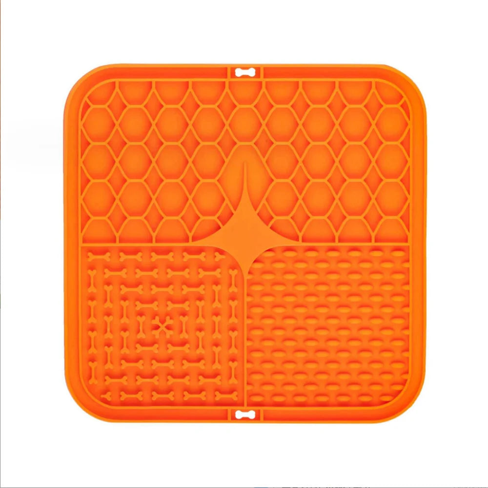 Pet Licking Plate, Slow Food Plate, Licking Pad, Silicone Pet Slow Food Tableware Bowl, Suction Cup, Dog Licking Pad, Slow Food Anti-Choking Pad