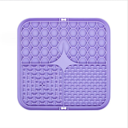 Pet Licking Plate, Slow Food Plate, Licking Pad, Silicone Pet Slow Food Tableware Bowl, Suction Cup, Dog Licking Pad, Slow Food Anti-Choking Pad