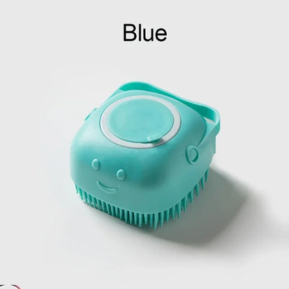 Gentle Silicone Pet Brush for Dogs and Cats Massages Cleans with Built-In Shower Gel Dispenser Pet Cat Dog Grooming Accessories