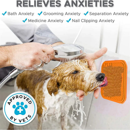 Pet Licking Plate, Slow Food Plate, Licking Pad, Silicone Pet Slow Food Tableware Bowl, Suction Cup, Dog Licking Pad, Slow Food Anti-Choking Pad