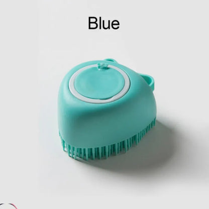 Gentle Silicone Pet Brush for Dogs and Cats Massages Cleans with Built-In Shower Gel Dispenser Pet Cat Dog Grooming Accessories