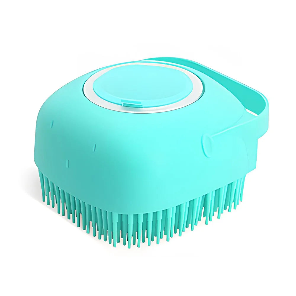Gentle Silicone Pet Brush for Dogs and Cats Massages Cleans with Built-In Shower Gel Dispenser Pet Cat Dog Grooming Accessories