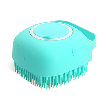 Gentle Silicone Pet Brush for Dogs and Cats Massages Cleans with Built-In Shower Gel Dispenser Pet Cat Dog Grooming Accessories