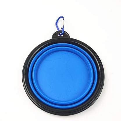 Portable Pet Food Bowl  Durable TPR Bowl  Cat and Dog Food Pet Silicone Collapsible Bowl Portable Travel Outdoor Water Food Bowl