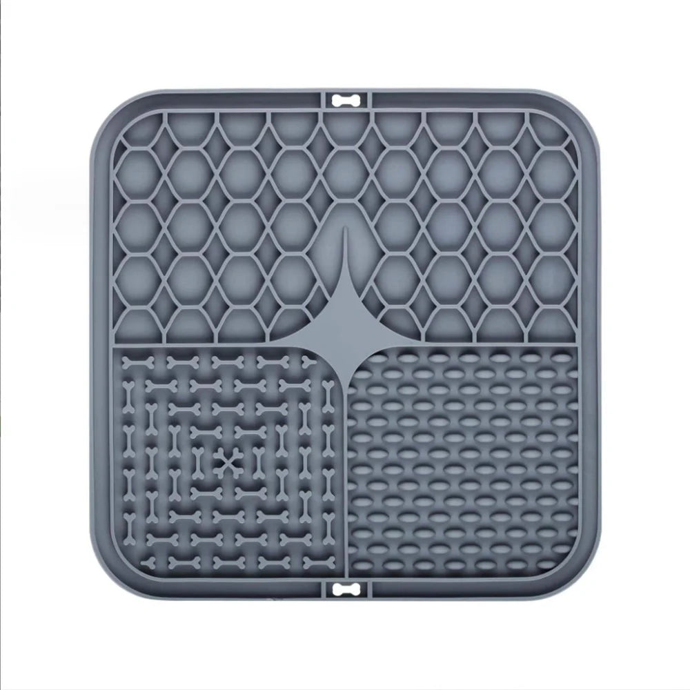 Pet Licking Plate, Slow Food Plate, Licking Pad, Silicone Pet Slow Food Tableware Bowl, Suction Cup, Dog Licking Pad, Slow Food Anti-Choking Pad