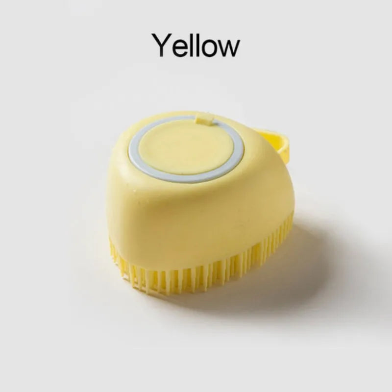 Gentle Silicone Pet Brush for Dogs and Cats Massages Cleans with Built-In Shower Gel Dispenser Pet Cat Dog Grooming Accessories
