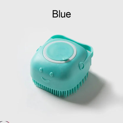 Gentle Silicone Pet Brush for Dogs and Cats Massages Cleans with Built-In Shower Gel Dispenser Pet Cat Dog Grooming Accessories