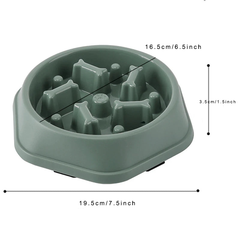 Slow Feeder Dog Bowl Anti-choking Puppy Food Bowl Anti-slip Pet Slow Eating Dog Dishes Puzzle Feeders for Dogs Small Medium
