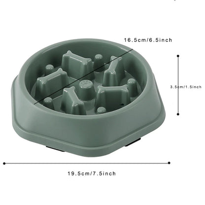 Slow Feeder Dog Bowl Anti-choking Puppy Food Bowl Anti-slip Pet Slow Eating Dog Dishes Puzzle Feeders for Dogs Small Medium