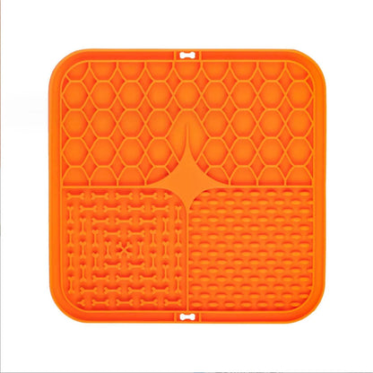 Pet Licking Plate, Slow Food Plate, Licking Pad, Silicone Pet Slow Food Tableware Bowl, Suction Cup, Dog Licking Pad, Slow Food Anti-Choking Pad