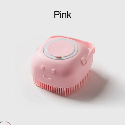 Gentle Silicone Pet Brush for Dogs and Cats Massages Cleans with Built-In Shower Gel Dispenser Pet Cat Dog Grooming Accessories